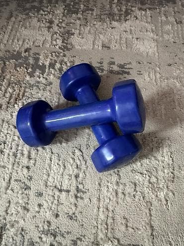 Спорт жана эс алуу: Гантели виниловые, пара - Вес каждой: 7 lb (около 3,2 кг) — — 1