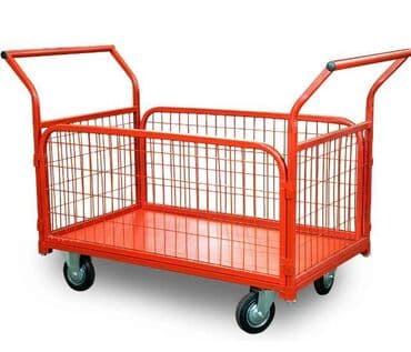 тележка платформенная: Тележка платформенная TOR ТП-3С (700х1200) с бортами из сетки и двумя — 1