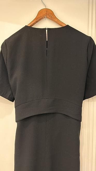 slim patch: Повседневное платье, Осень-весна, Длинная модель, Трикотаж, Прямое, S, M — 3