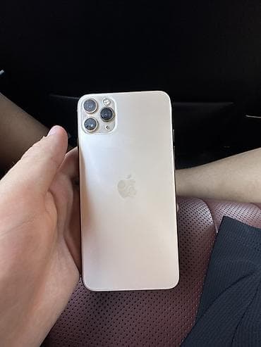 IPhone 11 Pro Max, Б/у, 64 ГБ, Matte Gold, Чехол, 82 % at lalafo.kg IPhone 11 Pro Max, Б/у, 64 ГБ, Matte Gold, Чехол, 82 %