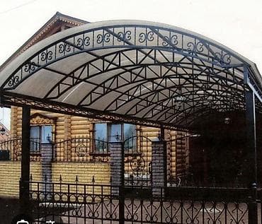 прозрачные крыши: Навес, Арочный, Металл, Поликарбонат — 1