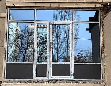 кум кара балта: Пластиковое окно на заказ, Тип окна: Фасадные, Декоративные особенности: Другие особенности, Платная установка, Без рассрочки — 2