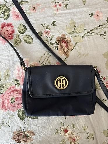 Классические сумки: Сумка Tommy Hilfiger оригинал - Цвет: темно-синий (navy) - Материал — 1