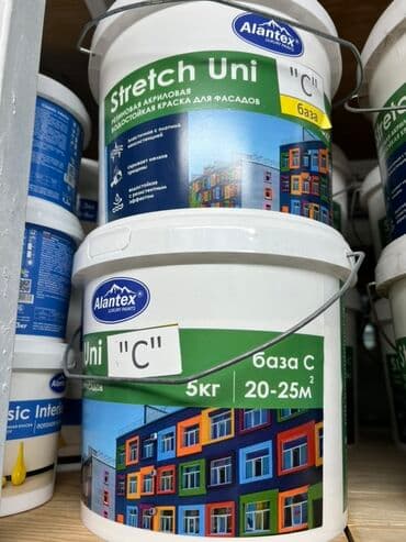 картина стразами: Акриловая водостойкая краска для фасадов Alantex Stretch Uni. База "С" — 1