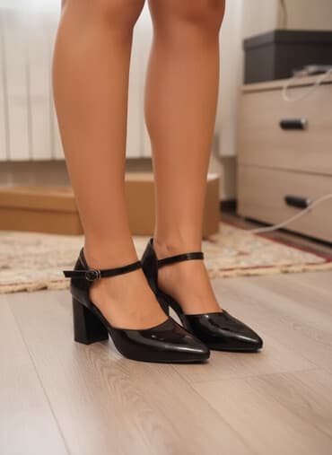 Атайын кийим: Туфли чёрные,турецкие с устойчивым каблуком 37размер носили 2раза — 1