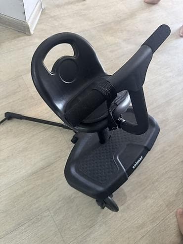 Детские электрокары: Пассажирская платформа‑приставка для коляски с сиденьем и рулём - — 3