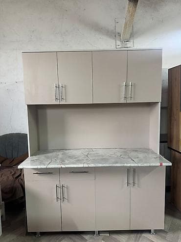 Кухонный гарнитур, Новый, цвет - Бежевый, Бесплатная доставка