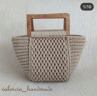 шаблон: Дереянные ручки для сумок ручной работы и дно деревянная, для вязанные — 6