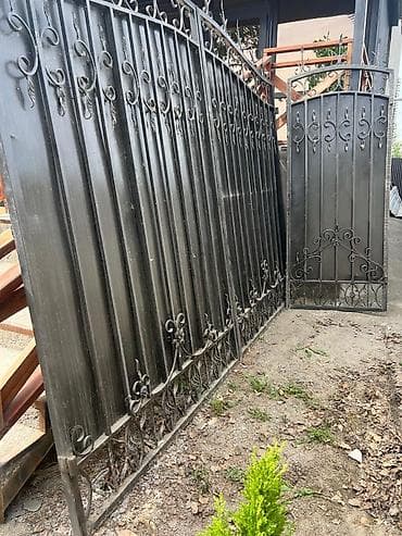 пульт открыть закрыть: 4 60 длина Кованые ворота с калиткой - Материал: сталь, горячая — 2
