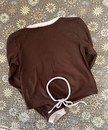 адежда: Набор из 3 женских лонгсливов (укороченный крой). Каждый по 100 сом — 3