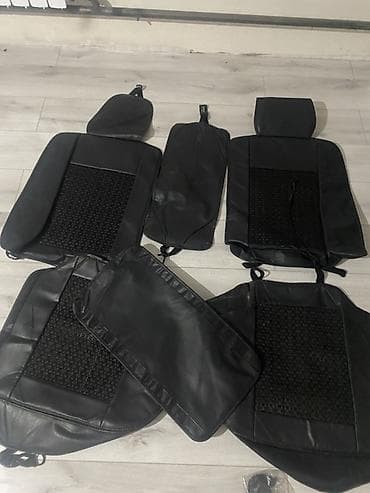 автомобильные сиденья бу: Чехлы Экокожа, С подушкой, цвет - Черный, Б/у, Самовывоз, Бесплатная доставка, Платная доставка — 5