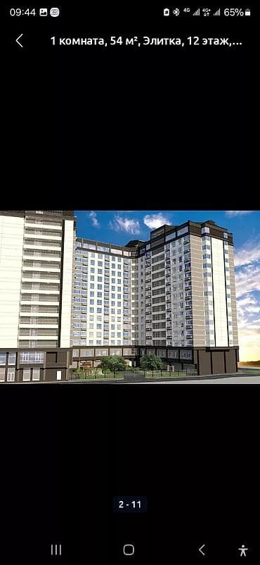 1 комната, 53 м², Элитка, 8 этаж, Евроремонт