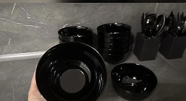 купить ящик для песка: Набор черных глубоких мисок 750мл-4шт Luminarc-Цена (1700) - — 4