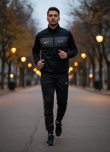 срочно продаю в связи с переездом: Мужской спортивный костюм, M, Nike, Новый, цвет - Черный — 2