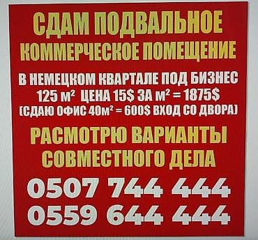 подсобка: Сдаётся подвальное коммерческое помещение в «Немецком квартале» для — 5