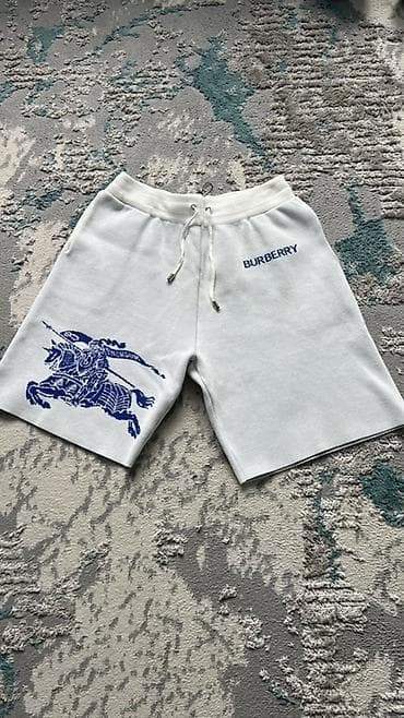 вязать: Мужские шорты, L, Burberry, Новый, цвет - Белый — 1