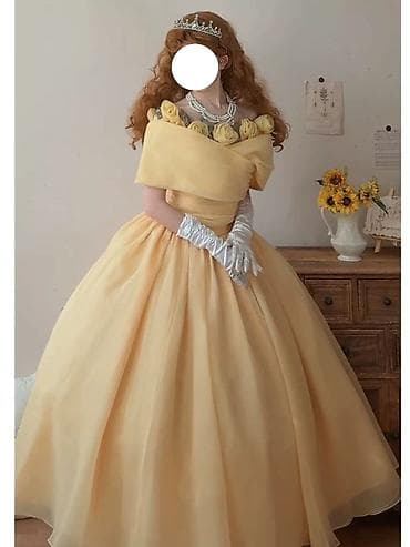 Вечернее платье, Пышное, Длинная модель, Без рукавов, Шлейф, S