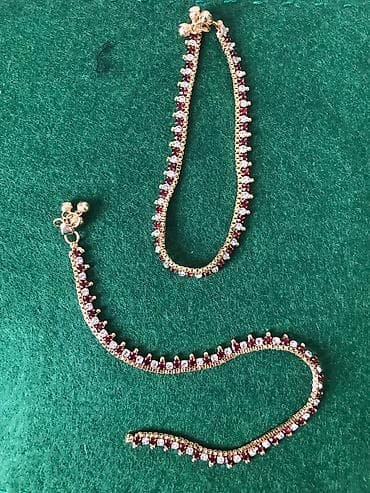 браслет золото: Серьги и колье, ювелирные украшения в качественной плотной позолоте — 7