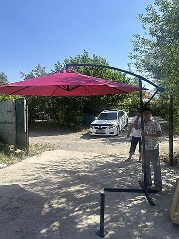 зонтик: Козырёк-зонт для сада/террасы с боковой стойкой - Тип: подвесной — 8