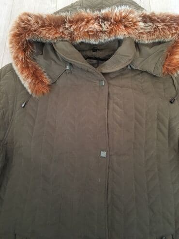 button куртка двухсторонняя: Пуховик, По колено, Корея, Стеганый, С мехом, С капюшоном, 2XL — 2