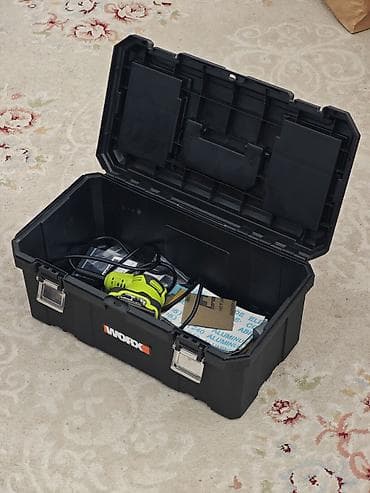 Электроинструменты: Вибрационная шлифмашина Worx WU646 + комплект наждачек + короб - Тип — 5