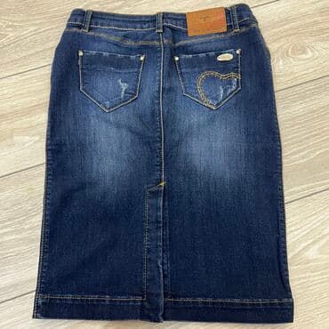 теннисный юбка: Турецкая джинсовая со стрейчом юбка сатылат алынган боюнча турат — 2