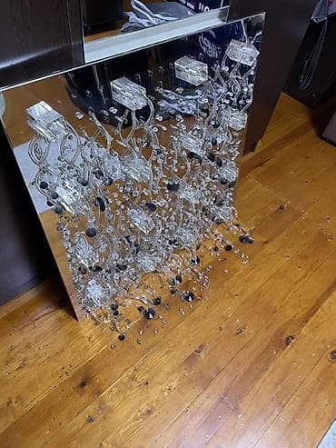 Люстралар: Потолочная люстра - Основание: зеркальная панель прямоугольной формы — 2