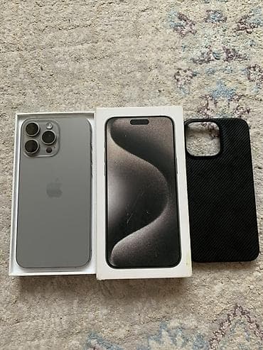 iphone 10r: IPhone 15 Pro Max, Б/у, 256 ГБ, Natural Titanium, Коробка, 85 % — 1