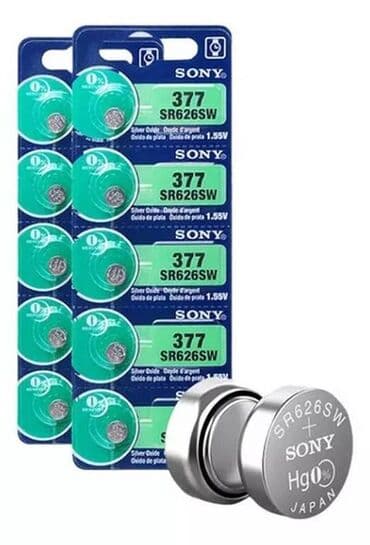 скупка ноутбуков на запчасти: Батарейка SONY №377 (SR626SW, SR66, SG4, 1.55V) для часов (Япония) — 1