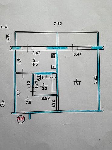 Недвижимость: 1 комната, 34 м², ул. Московская / Ибраимова 105 серия, 8 этаж, Косметический ремонт — 8