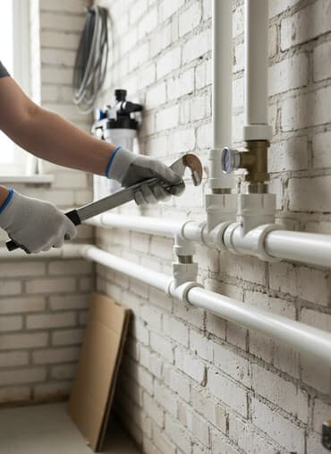 Набор фитингов для труб из белого полипропилена, предназначенных для