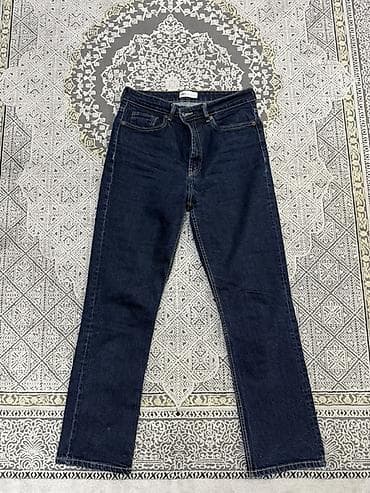 bootcut jeans: Женские джинсы из плотного денима классического тёмно‑синего цвета — 1