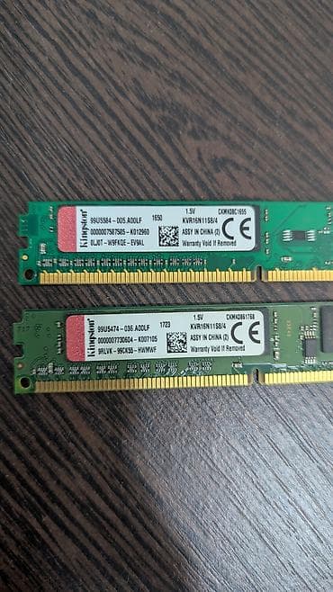 rj 45: Оперативная память, Б/у, Kingston, 4 ГБ, DDR3, 1600 МГц, Для ПК — 2