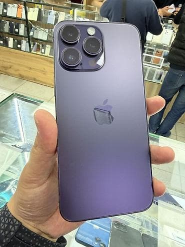 IPhone 14 Pro Max, Б/у, 512 ГБ, Deep Purple, Защитное стекло, Чехол, 100 %