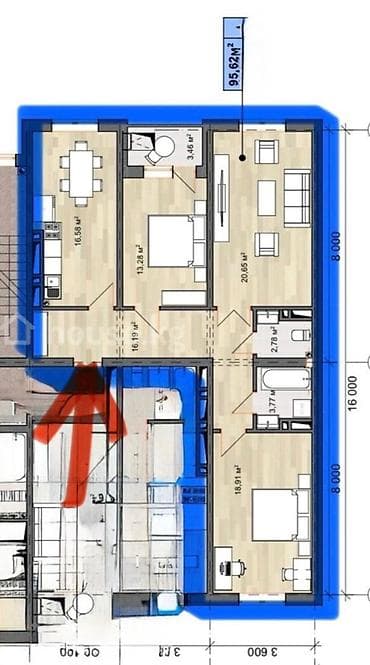 kut tower: 3 комнаты, 95 м², Элитка, 7 этаж — 5