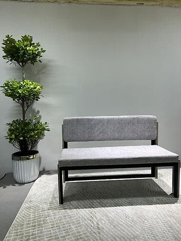 small table: Банкетка, Без полок, цвет - Серый — 1