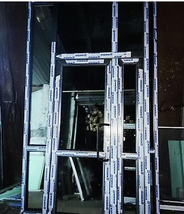 алюминевые перегородки: Алюминиевая входная группа с остеклением - Материал профиля: алюминий — 1