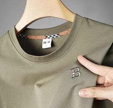 оверсайз мужские: Базовая мужская футболка - Классический крой с круглым воротом - — 4