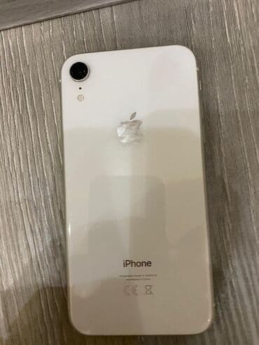 IPhone Xr, Б/у, 128 ГБ, Белый, Зарядное устройство, Защитное стекло, Чехол, 79 %