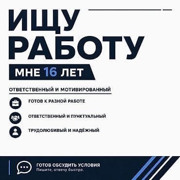 Ищу работу / подработку • 16 лет • Парень • Владею только русским