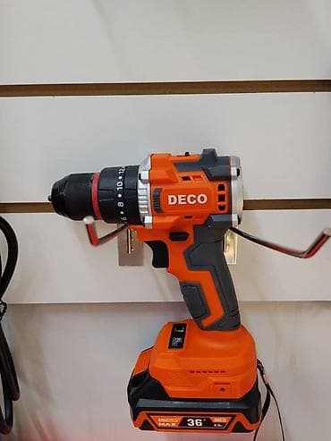 Аккумуляторная дрель‑шуруповёрт DECO - Питание: аккумулятор 36V MAX