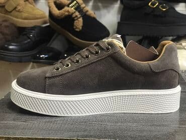 купить женские туфли из натуральной кожи: Женские кеды на платформе - Материал верха: замша (ворсовая кожа) — 1