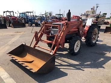 Японский мини трактор Yanmar FX24D с фронтальным Погрузчиком. Полный