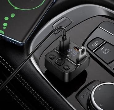 кассетный адаптер bluetooth: HOCO E87 Intelligent Balance — автомобильный FM‑трансмиттер с быстрой — 2