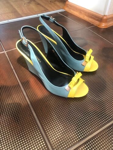 обувь 28 размер: Босоножки очень красивые кожаные, удобная платформа, размер 38( — 2