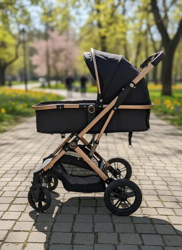 турист велосипед: Коляска, цвет - Черный, Б/у — 2