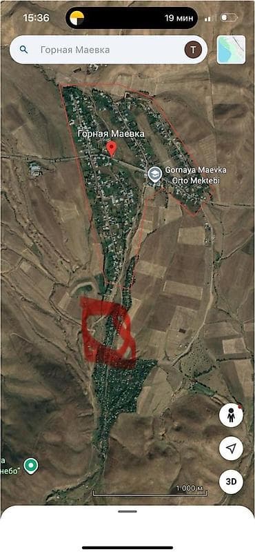 сдаю контейнер кудайберген: Продается садовый участок с домом в селе Горная Маевка (на карте — 2