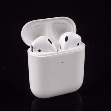 аирподсы оригинал: Каптагычтар, Apple, Жаңы, Электр зымсыз (Bluetooth), Классикалык — 1