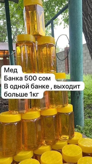 тара для мёда: Мёд в пластиковых банках с жёлтой крышкой. - Объём: в одной банке — 1