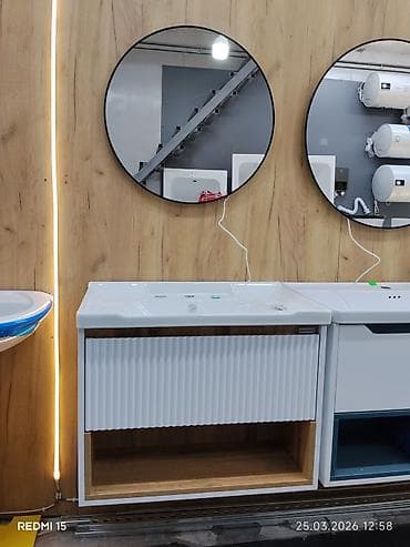 пластмасса ящик: Тумба для ванны, С раковиной, Другой материал, цвет - Белый — 2